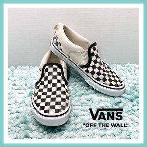 Vans Off the Wall Canvas Sneakers Cream Beige Off White Checkerboard Black Cool